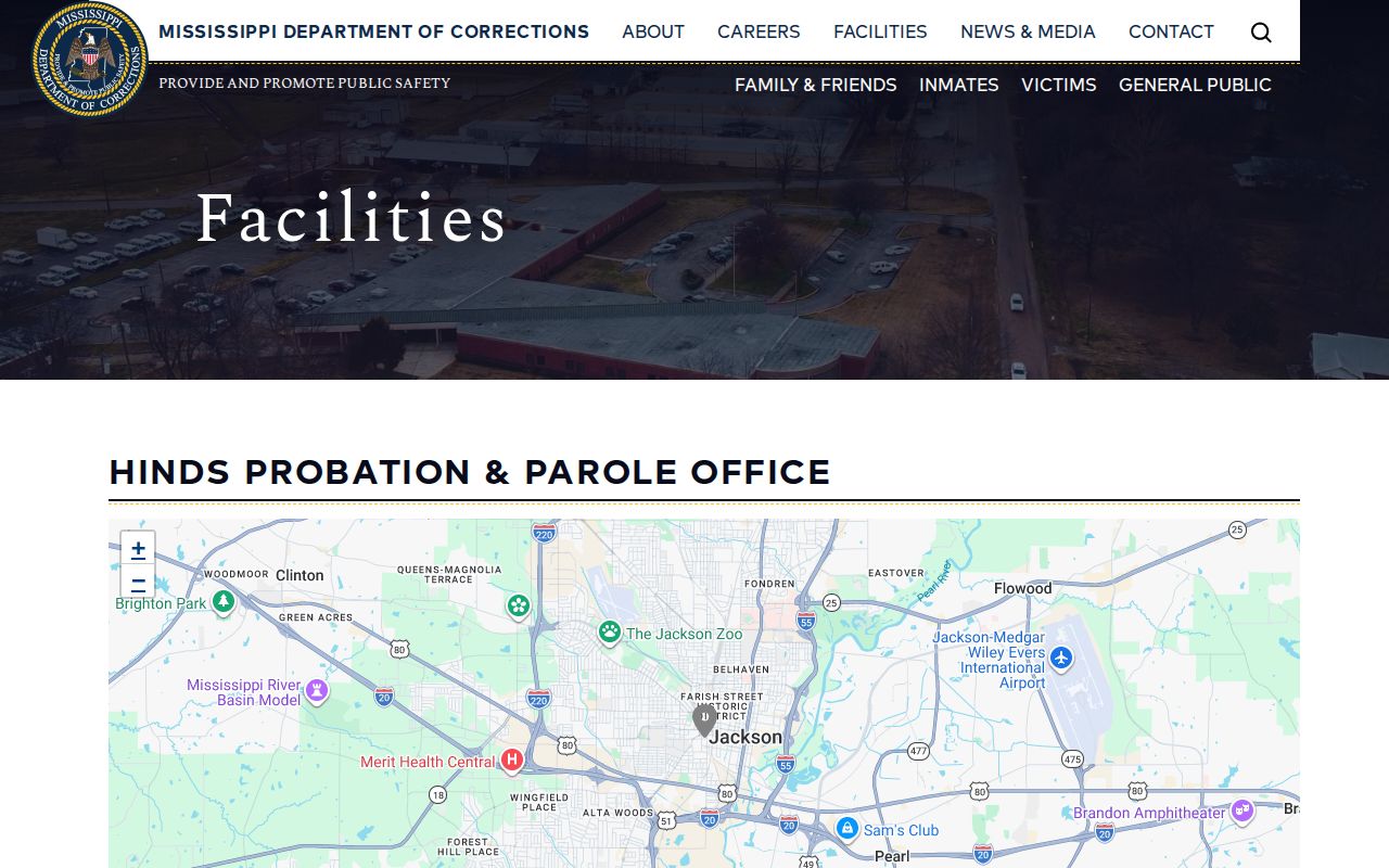 Official Hinds Probation and Parole Office page